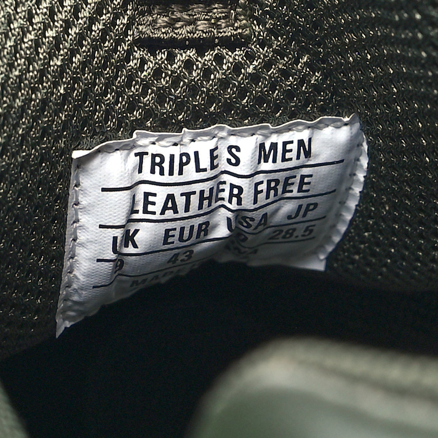 Technical Fabric Allover Logo Mens Triple S Sneakers 43 Kaki Black