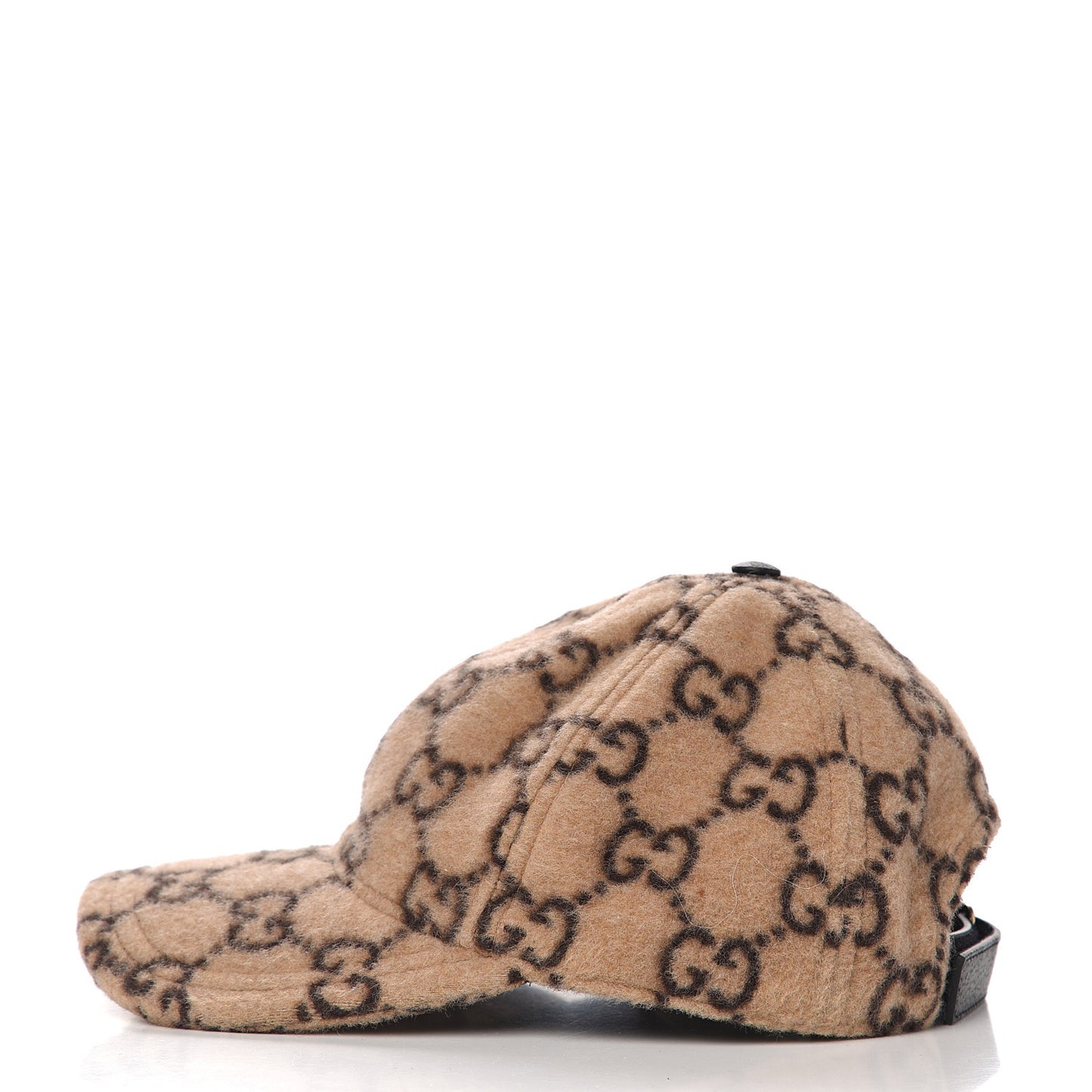 Covered Wool GG Monogram Baseball Hat S Beige Ebony