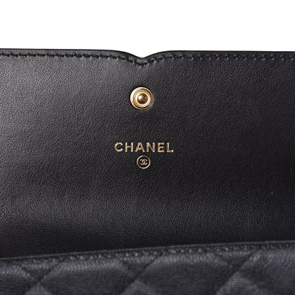 Chanel Caviar Quilted Medium Filigree Flap Wallet Black 6 of 9