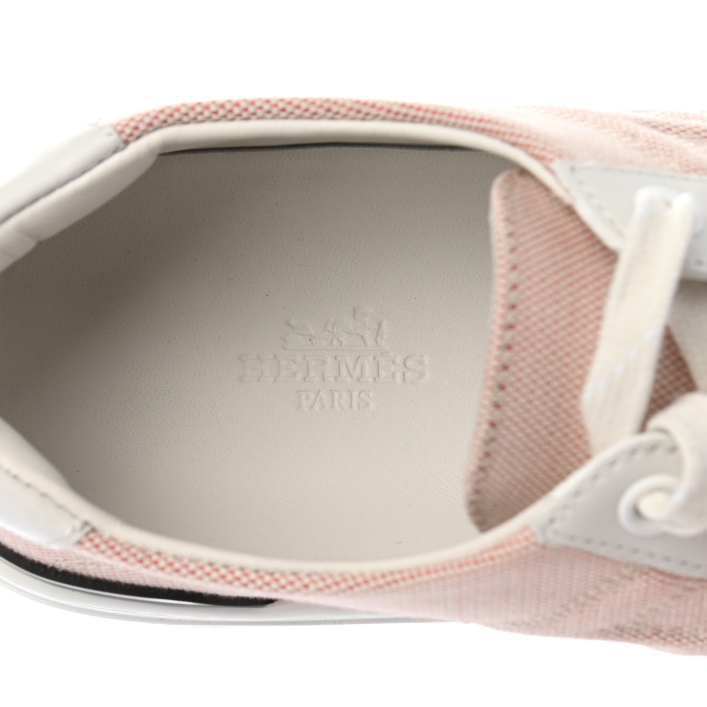 Canvas Calfskin Deep Sneakers 38 Framboise White