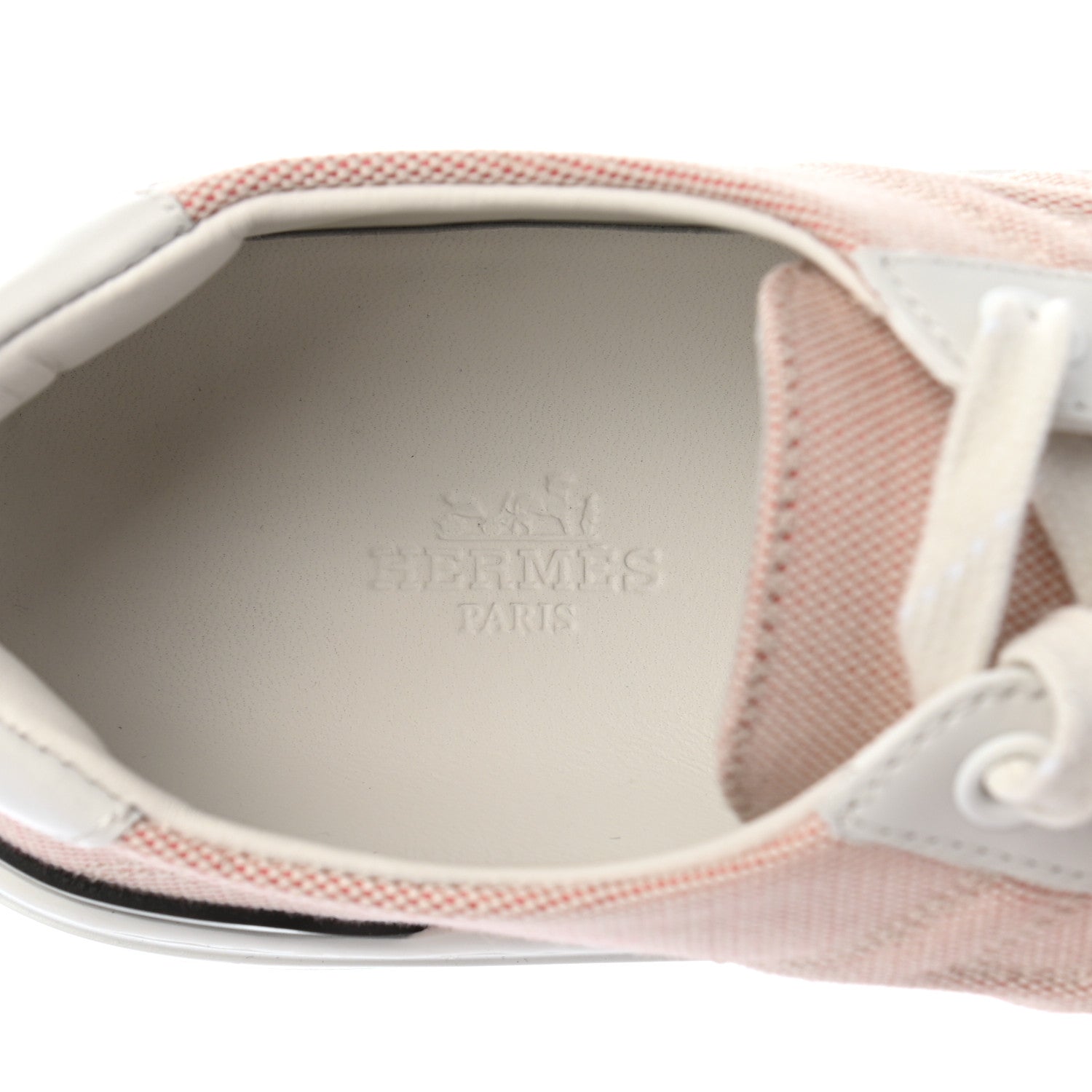 Hermes Canvas Calfskin Deep Sneakers 38 Framboise White 7 of 10