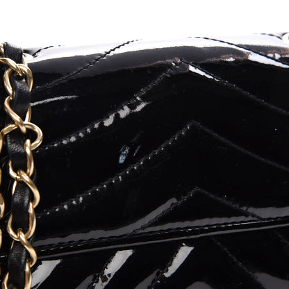 Chanel Patent Small Chevron Single Flap Black 10 of 10