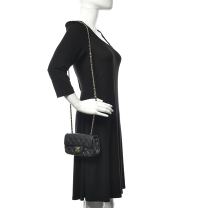 Chanel Metallic Caviar Quilted Extra Mini Flap Black 2 of 12