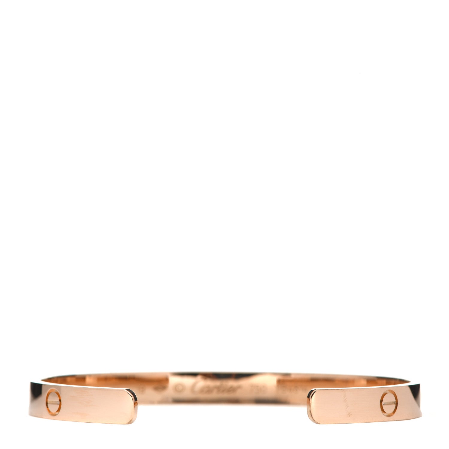 Cartier 18K Pink Gold LOVE Cuff Bracelet 19 3 of 5