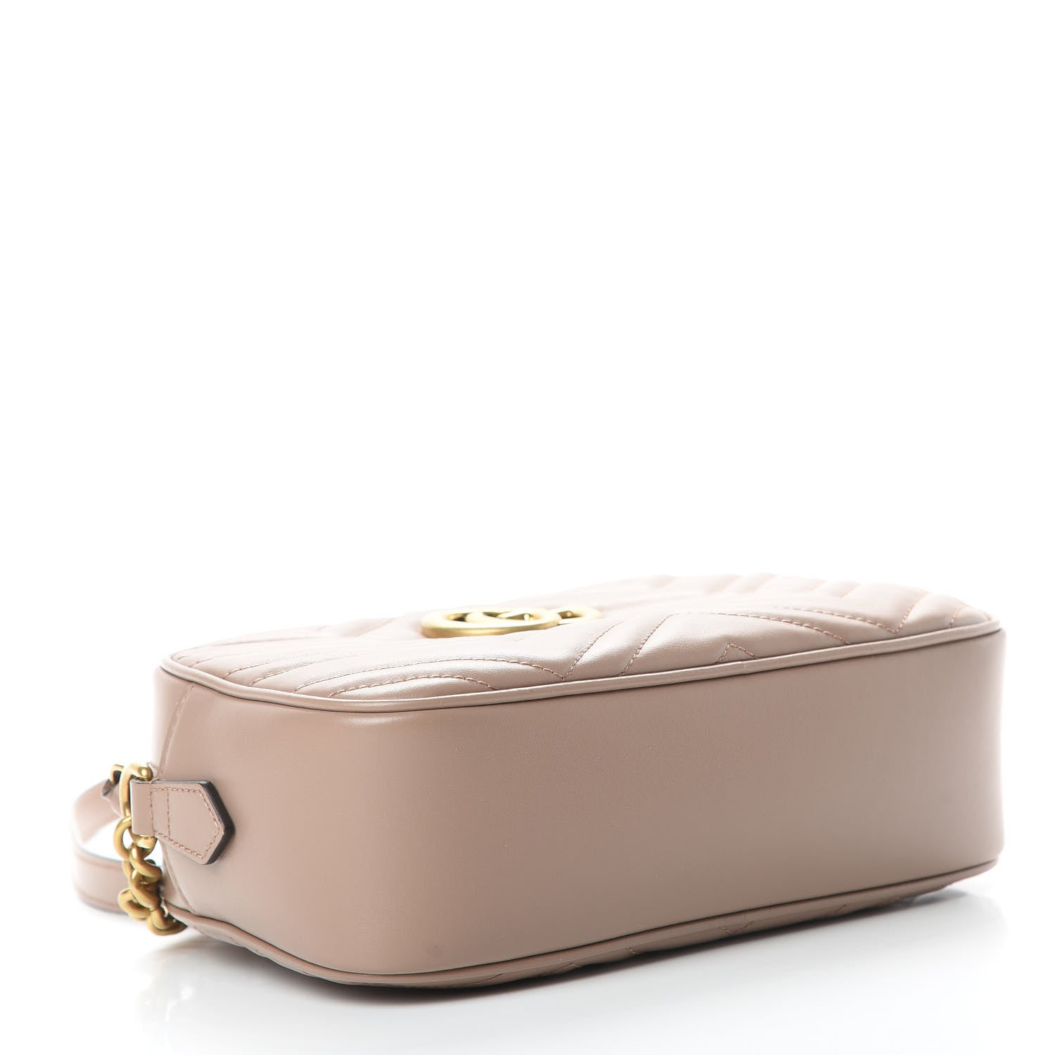 Gucci Calfskin Matelasse Small GG Marmont Chain Shoulder Bag Porcelain Rose 4 of 11