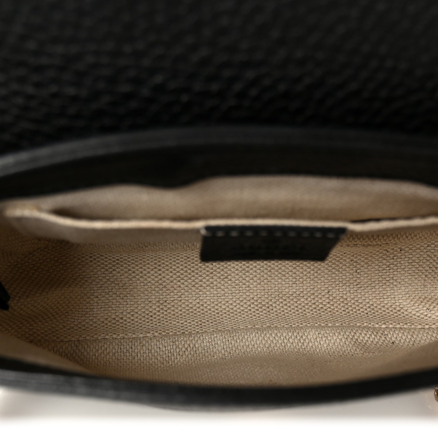 Pebbled Calfskin Small Soho Flap Crossbody Black