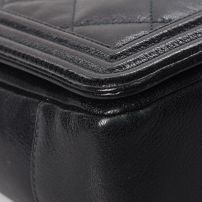 Chanel Goatskin Ombre Faded Quilted New Medium Boy Flap Dark Green 10 of 15