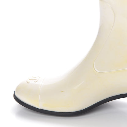 Chanel Rubber Camellia Rain Boots 40 White 21 of 21