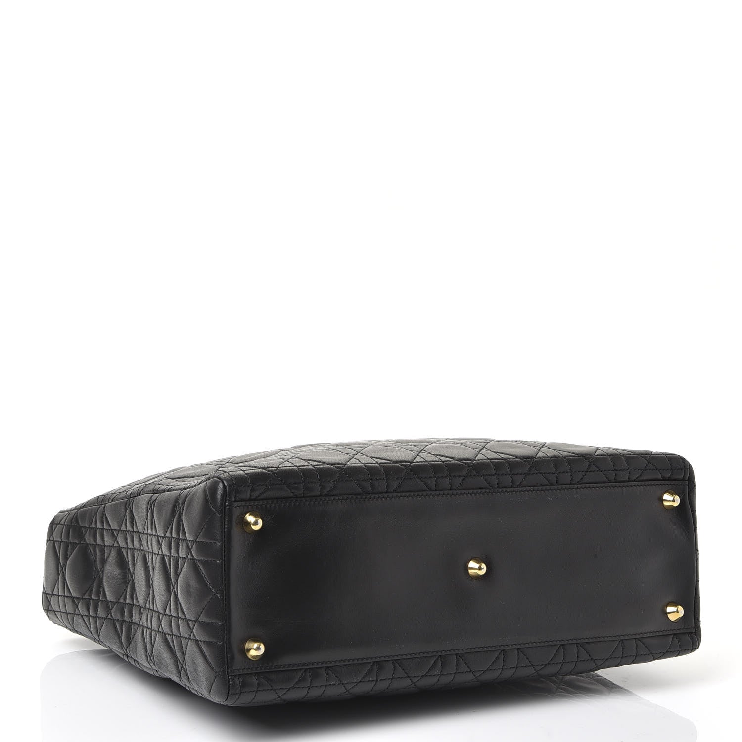 Christian Dior Lambskin Cannage Large Lady Dior Black 3 of 9