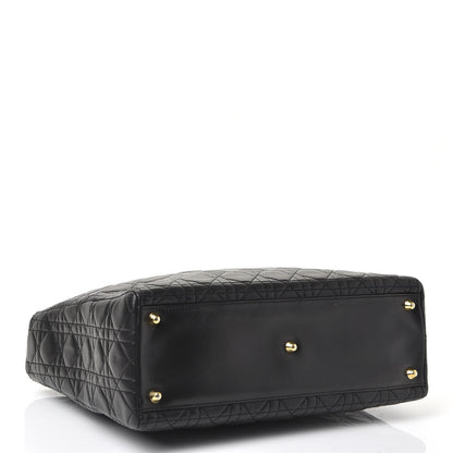 Christian Dior Lambskin Cannage Large Lady Dior Black 3 of 9