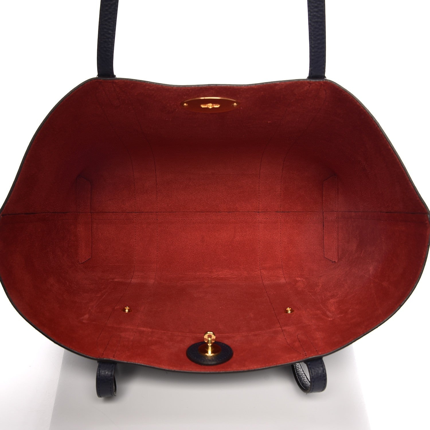 Mulberry Small Classic Grain Union Jack Bayswater Tote Oxford Blue Scarlet 5 of 9