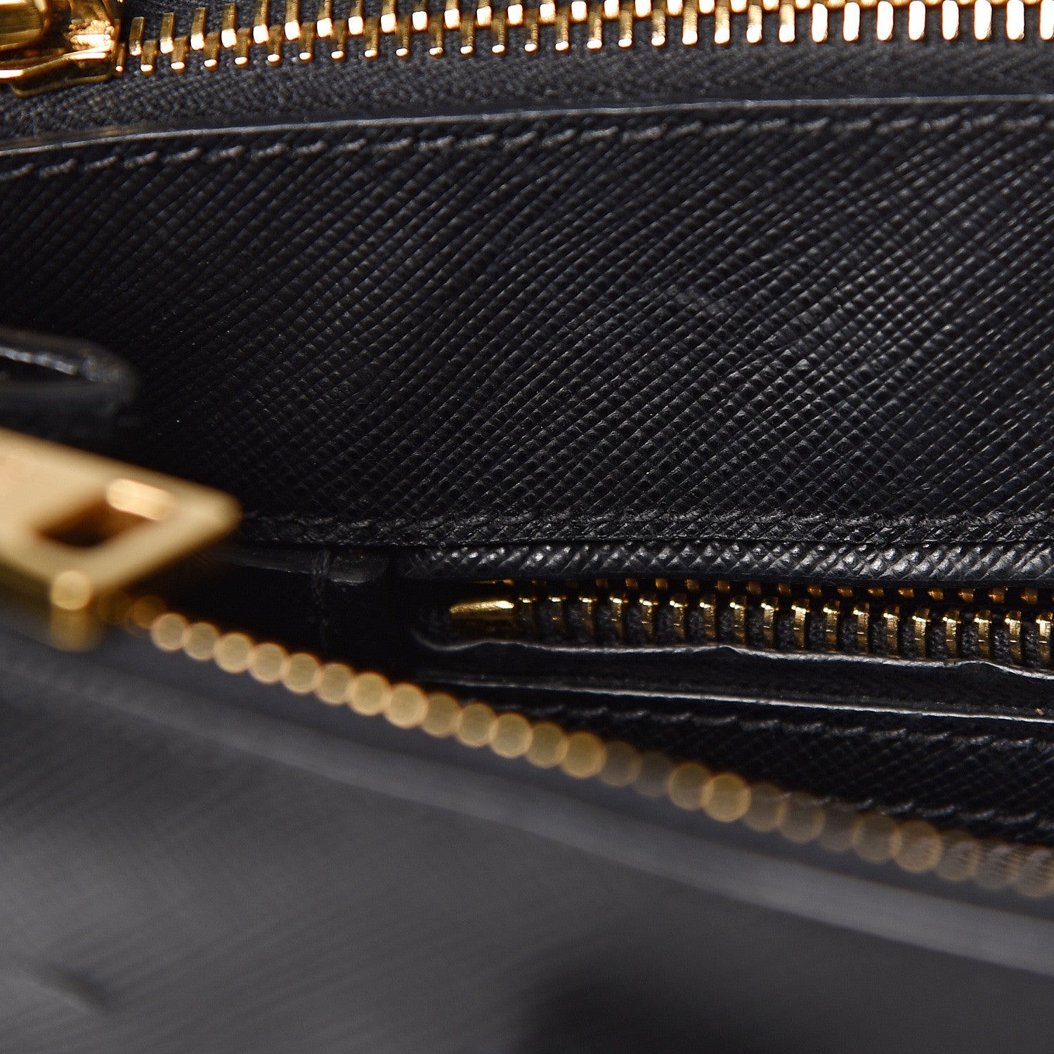 Prada Saffiano Medium Galleria Double Zip Tote Black 9 of 18
