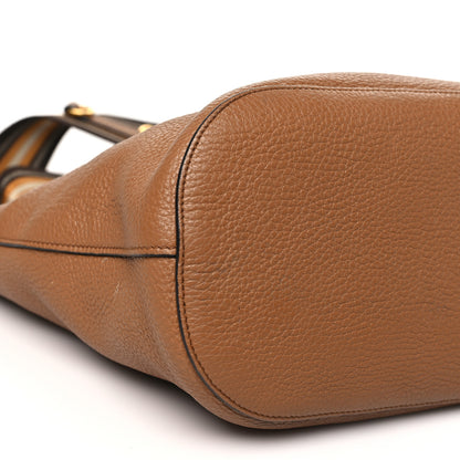 Prada Vitello Phenix Embossed Logo Shoulder Bag Brown 9 of 12