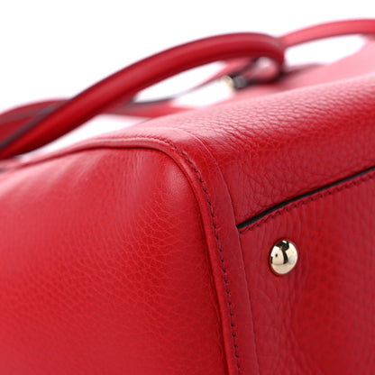 Gucci Pebbled Calfskin Small Soho Top Handle Bag Red 10 of 14