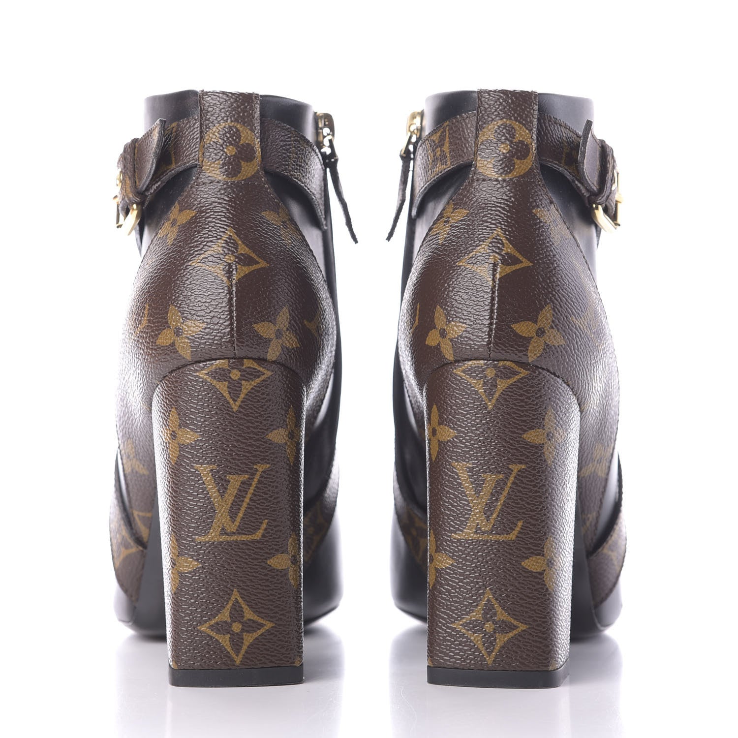 Louis Vuitton Calfskin Patent Monogram Matchmake Low Boots 39 7 of 13