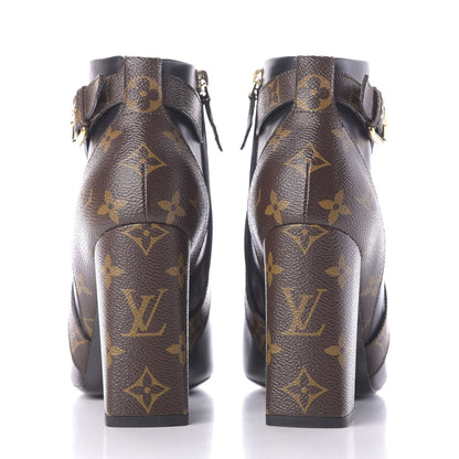 Louis Vuitton Calfskin Patent Monogram Matchmake Low Boots 39 7 of 13