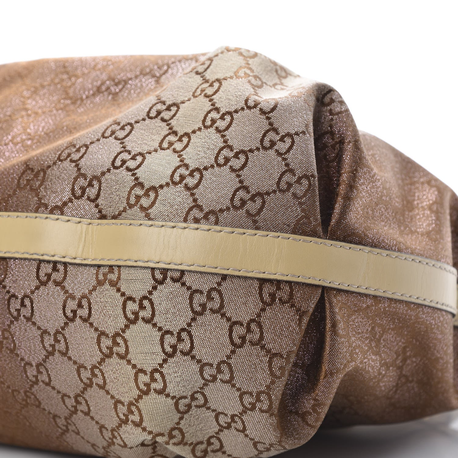 Gucci Monogram Lurex Medium Scarlett Studded Tote Beige 10 of 15