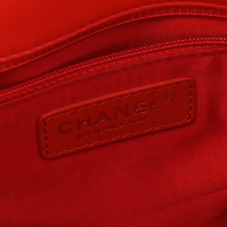 Lambskin Quilted Chanel 3 Maxi Flap Bag Red