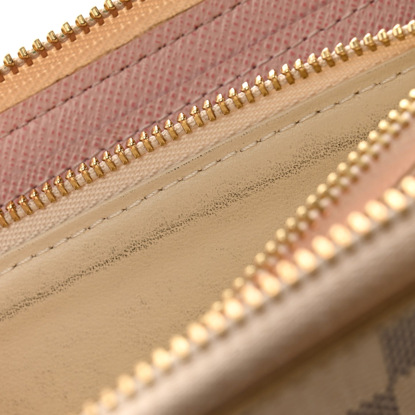 Damier Azur Clemence Wallet Rose Ballerine