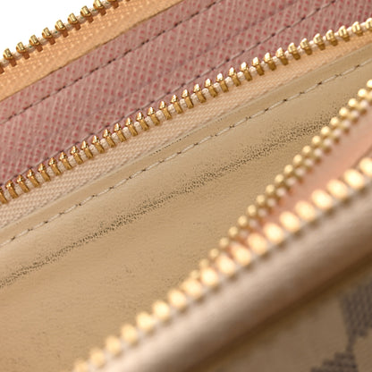 Louis Vuitton Damier Azur Clemence Wallet Rose Ballerine 9 of 10