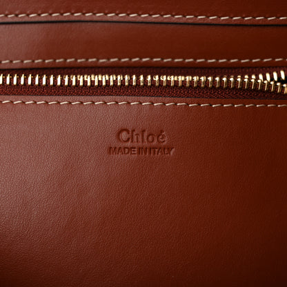 Chloe Felt Calfskin Small Woody Ribbon Tote With Strap Black 6 of 11