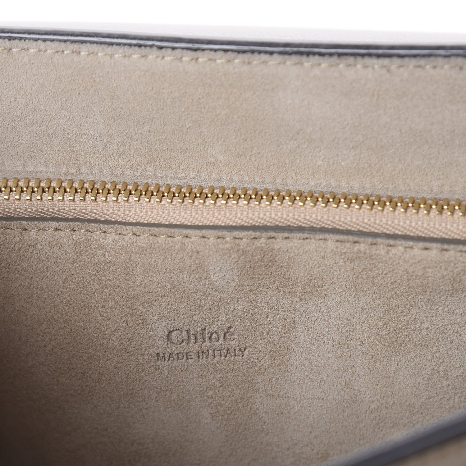 Chloe Calfskin Suede Medium Faye Shoulder Bag Motty Grey 7 of 8