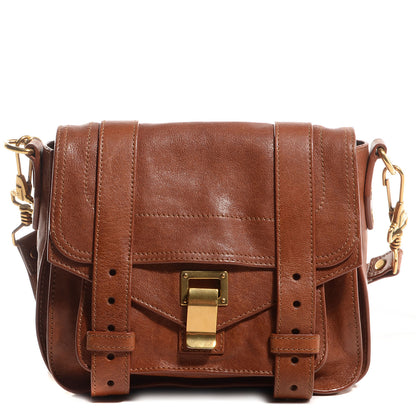 Proenza Schouler Leather PS1 Mini Pouch Messenger Bag Saddle 1 of 12