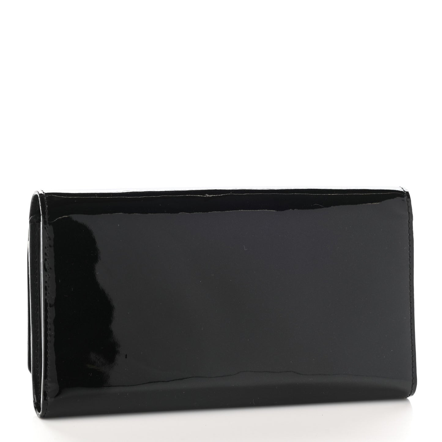 Patent Louise Clutch Black