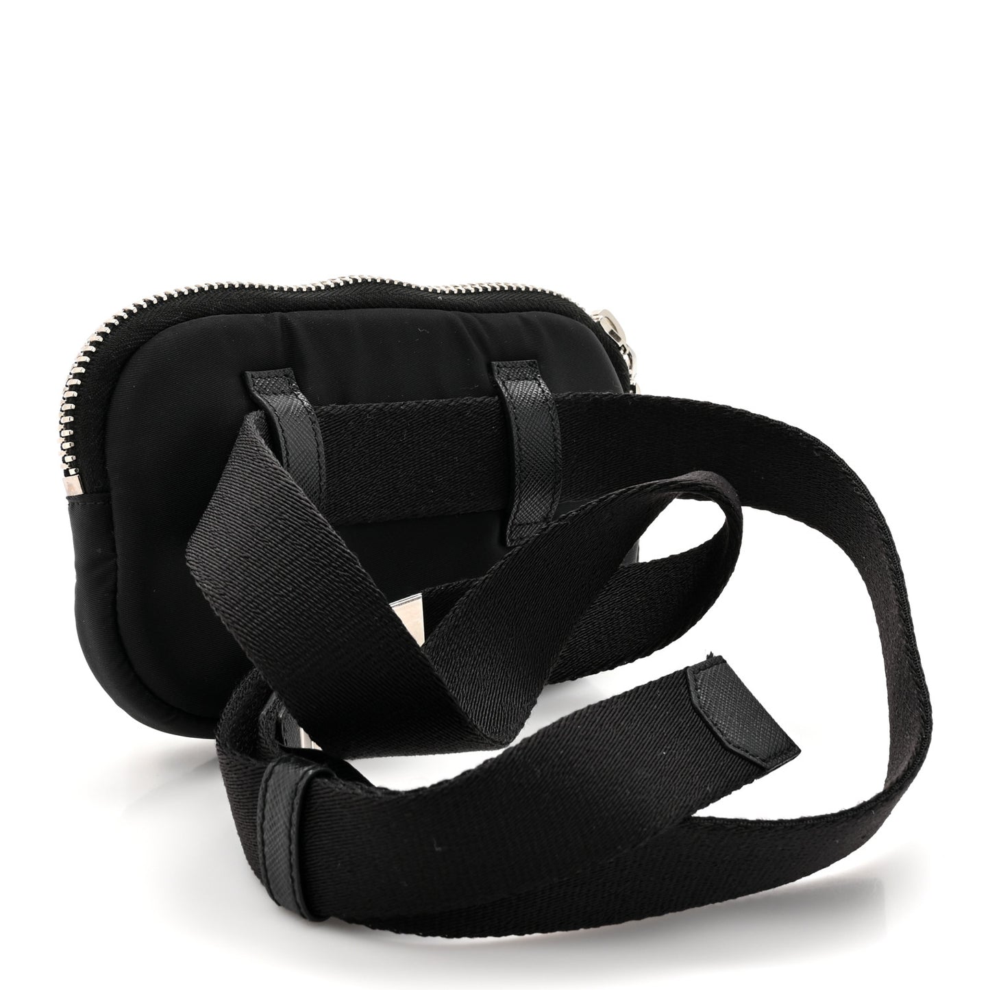 Nylon Saffiano Belt Bag Black Red