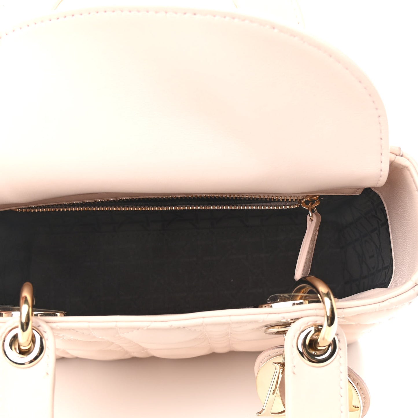 Lambskin Cannage Small Lucky Badges My Lady Dior Pink