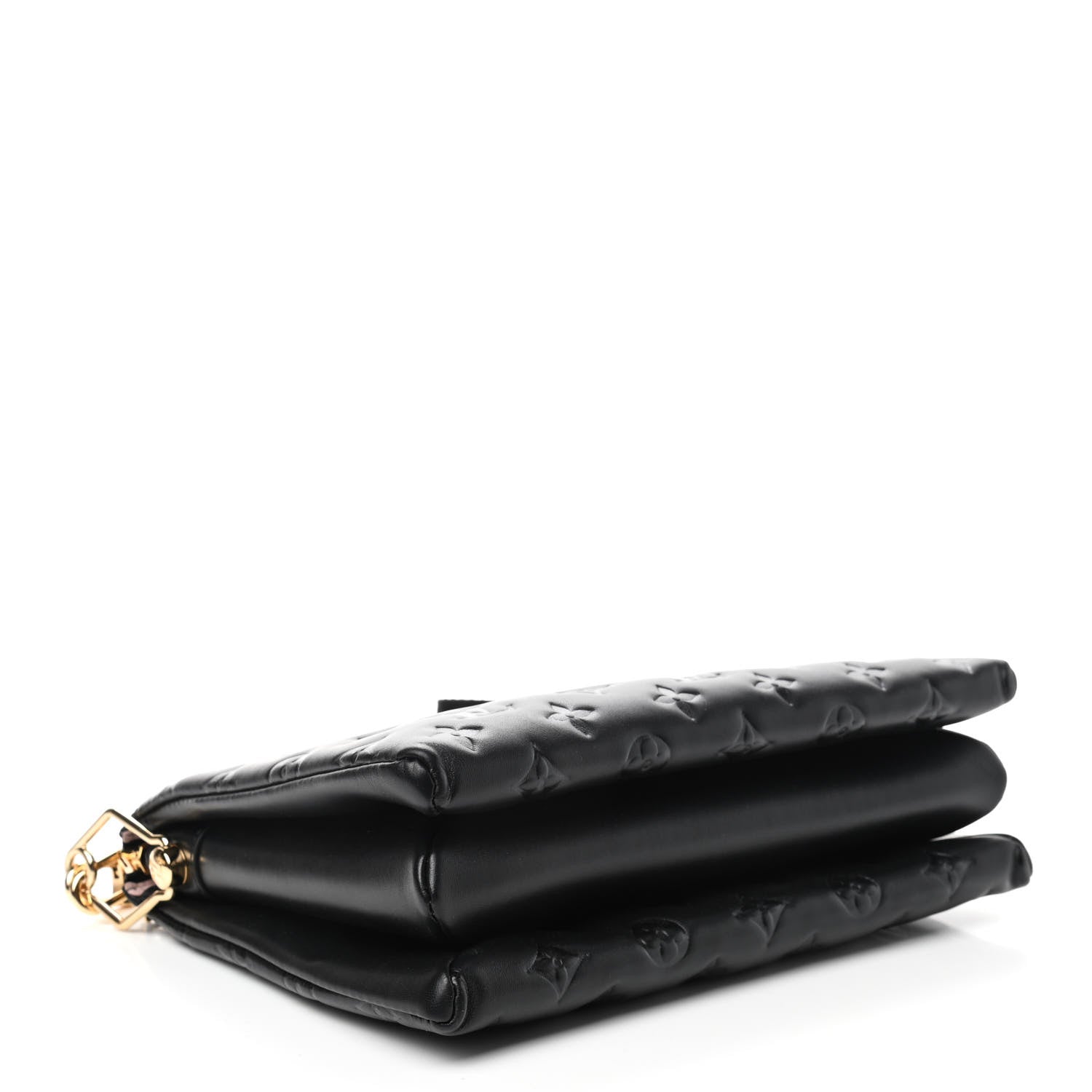 Louis Vuitton Lambskin Embossed Monogram Coussin PM Black 4 of 10