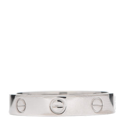 Cartier 18K White Gold 4mm LOVE Wedding Band Ring 57 8 3 of 4