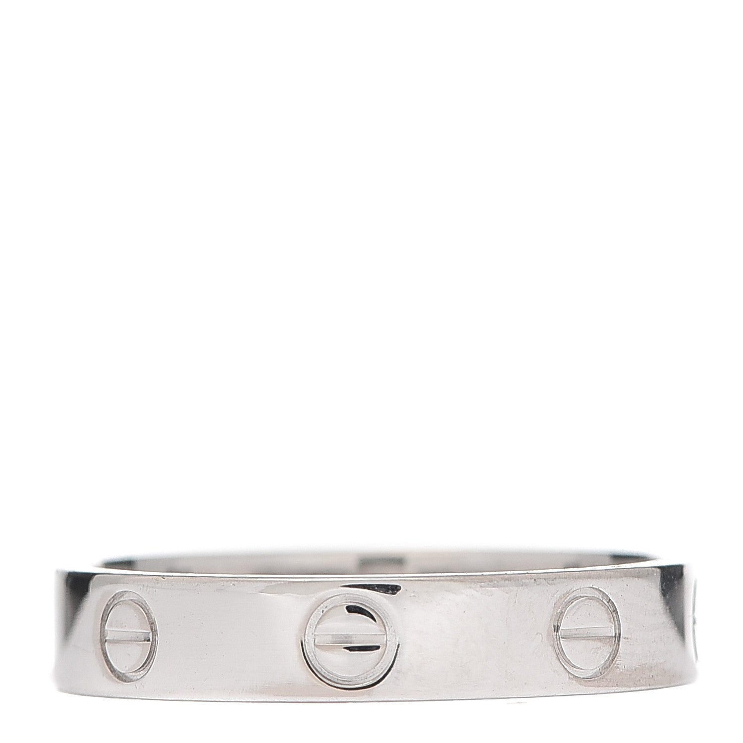 Cartier 18K White Gold 4mm LOVE Wedding Band Ring 57 8 3 of 4