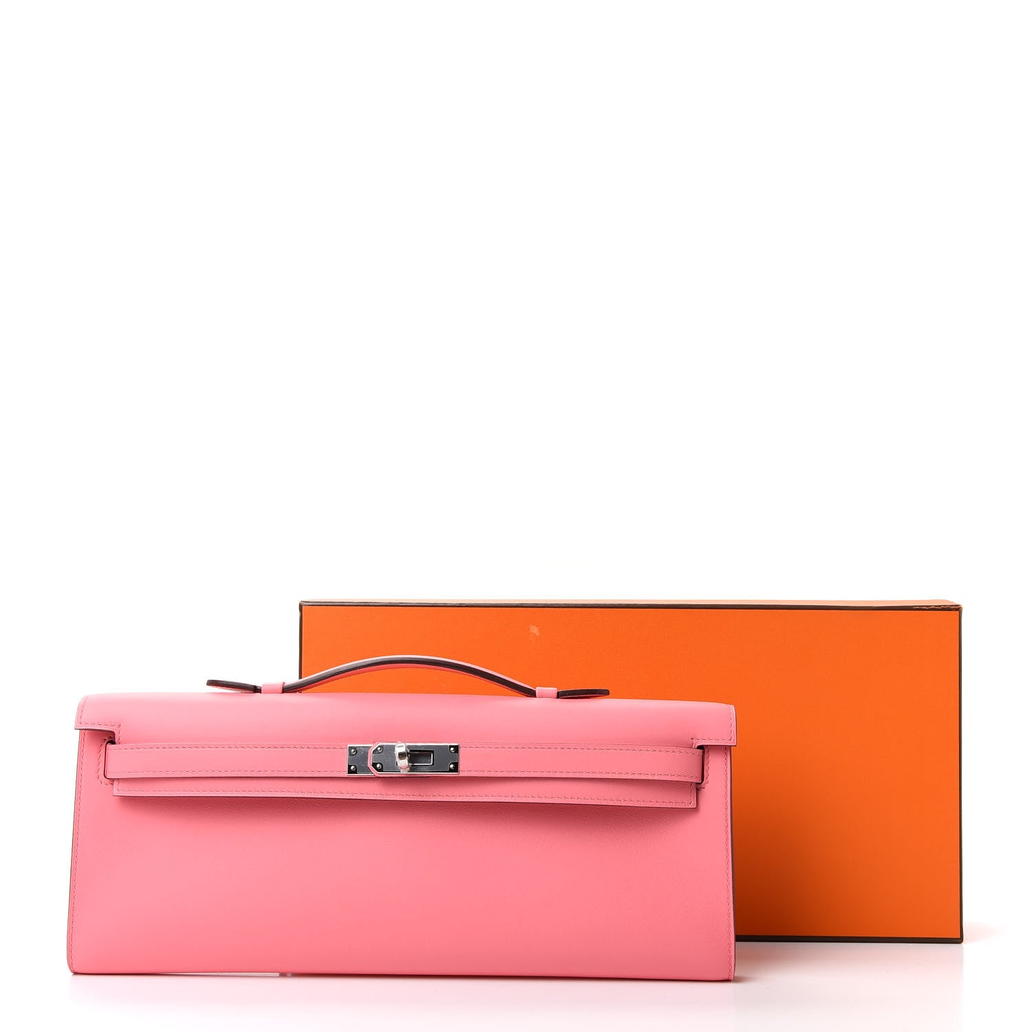 Hermes Swift Kelly Cut Clutch Pochette Rose D'Ete 7 of 7