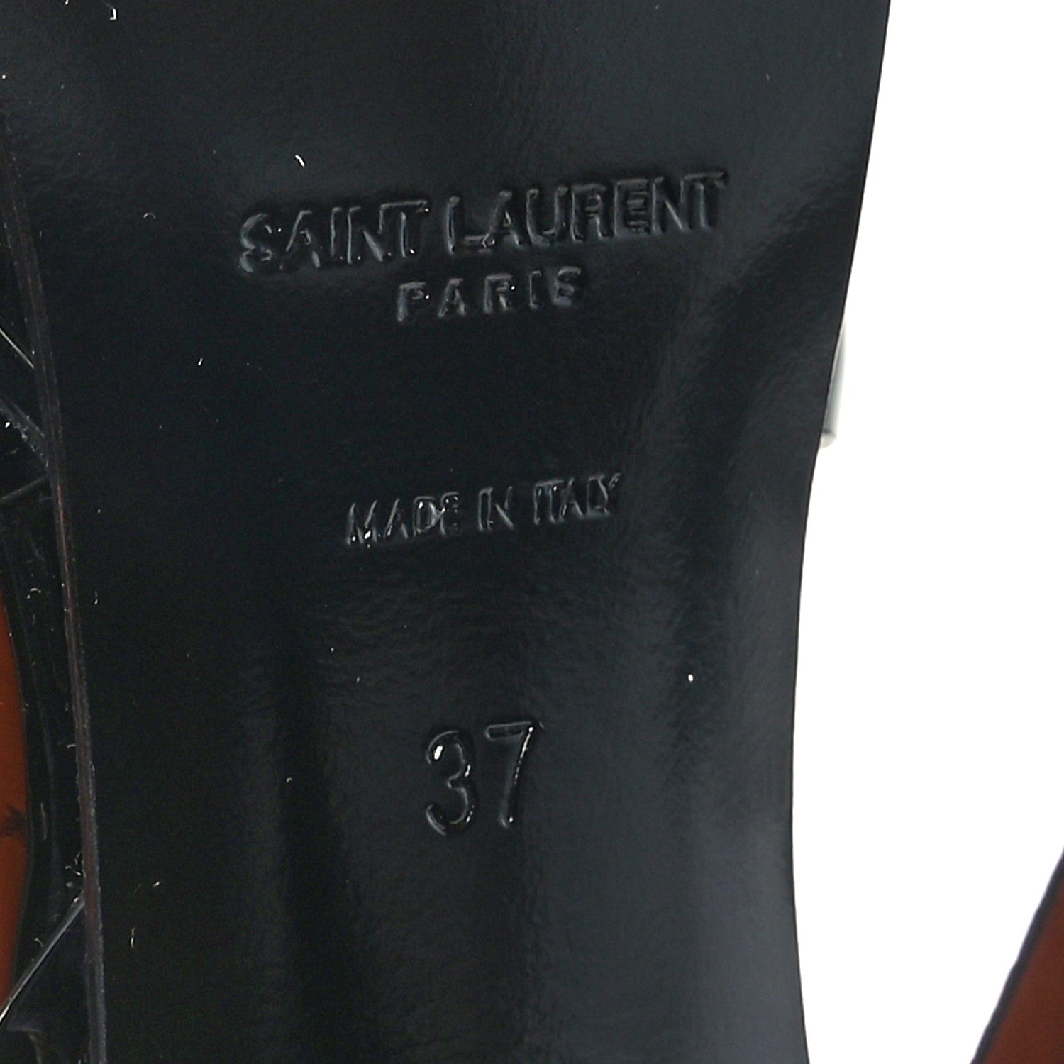 Saint Laurent Patent Tribute 105 Platform Sandals 37 Black 7 of 7