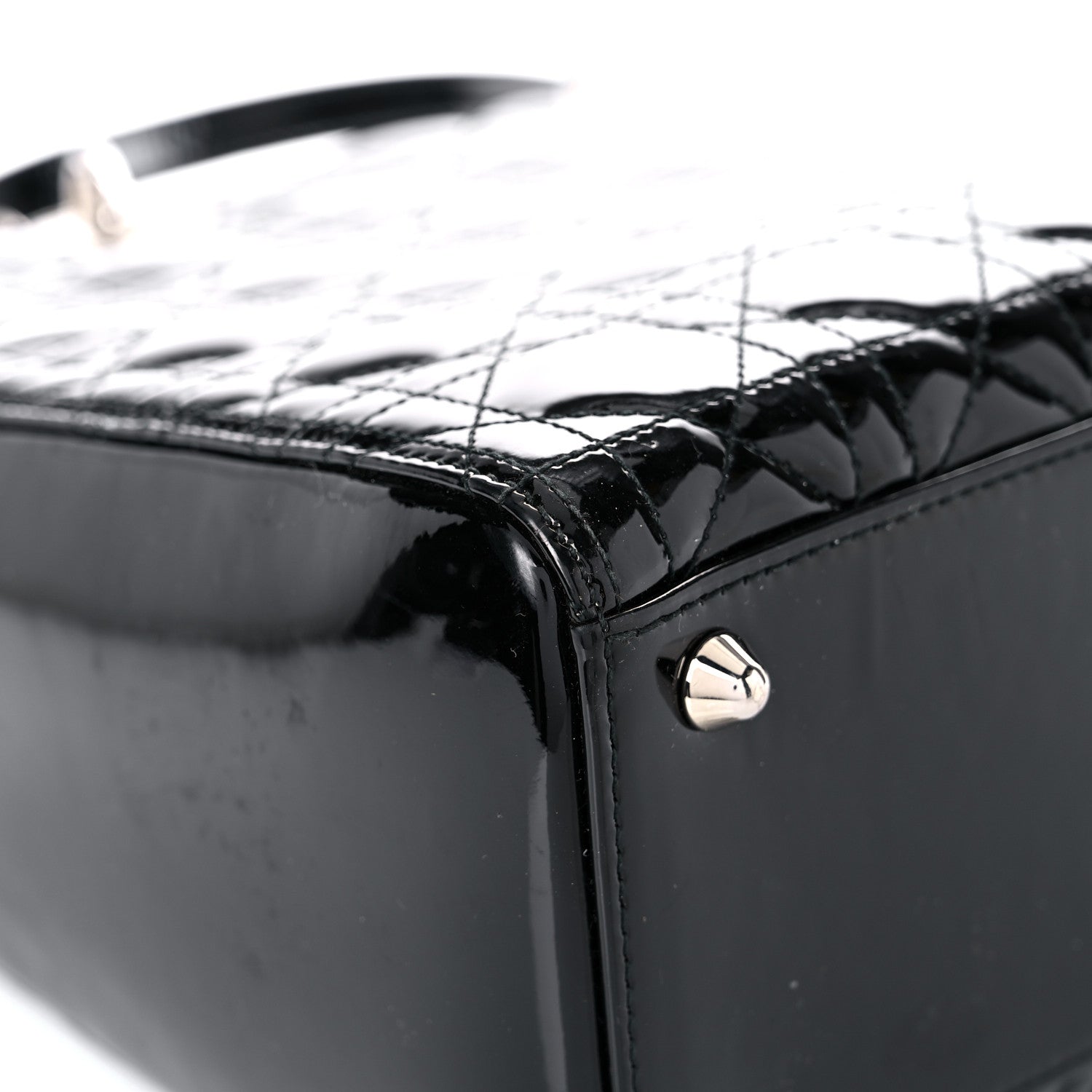 Christian Dior Patent Cannage Large Lady Dior Black 9 of 18
