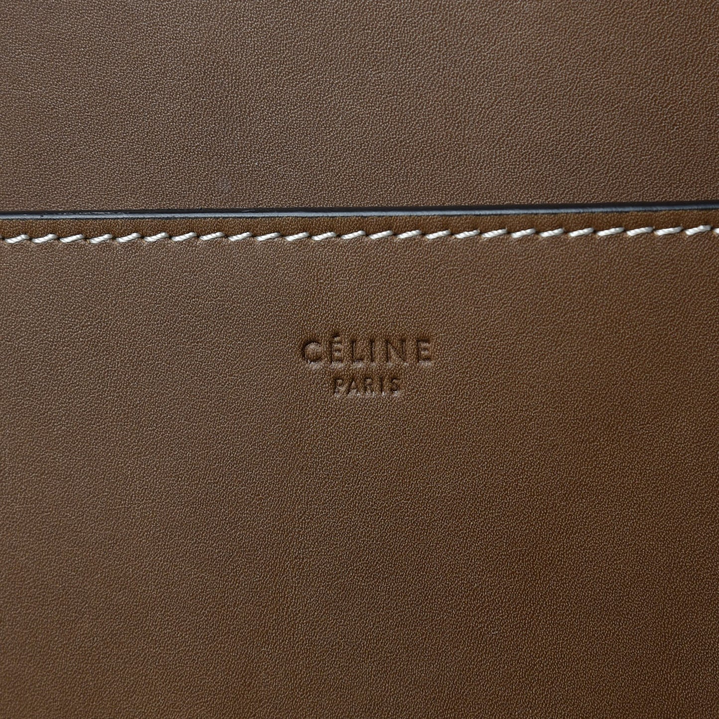 Natural Calfskin Sangle Bucket Bag Chestnut