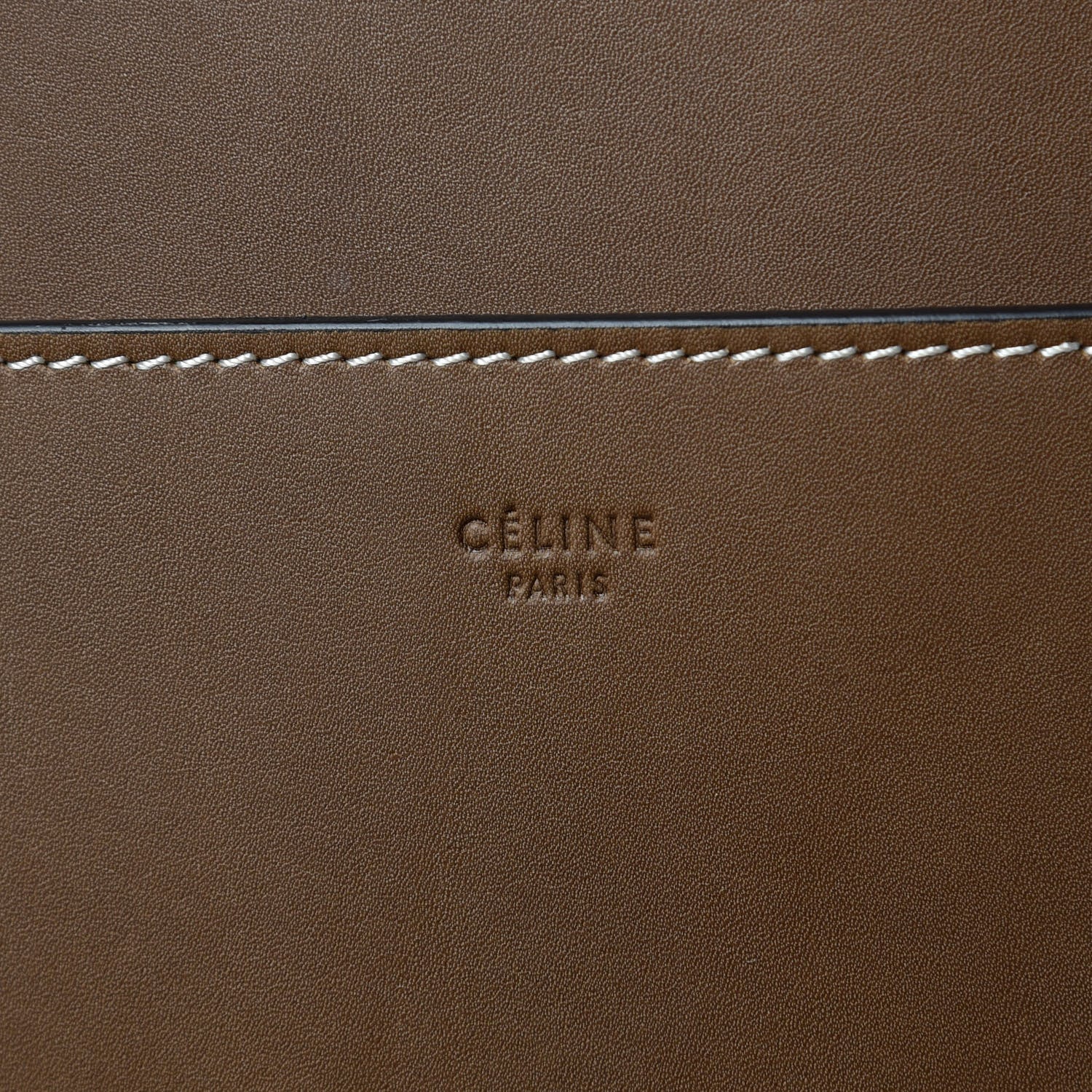 Celine Natural Calfskin Sangle Bucket Bag Chestnut 6 of 12