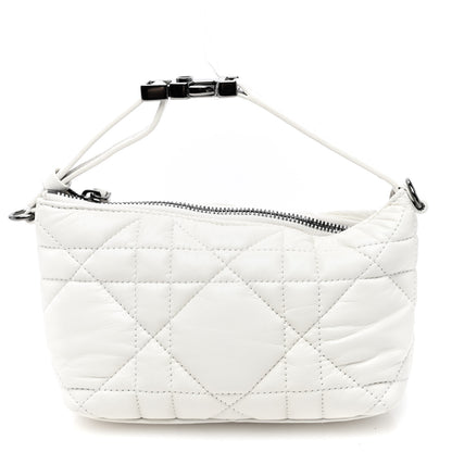 Christian Dior Calfskin Macrocannage Small Diortravel Nomad Pouch Latte 1 of 8