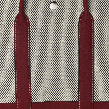 Hermes Toile H Buffle Gala Garden Party 30 TPM Tote Rouge H 7 of 11