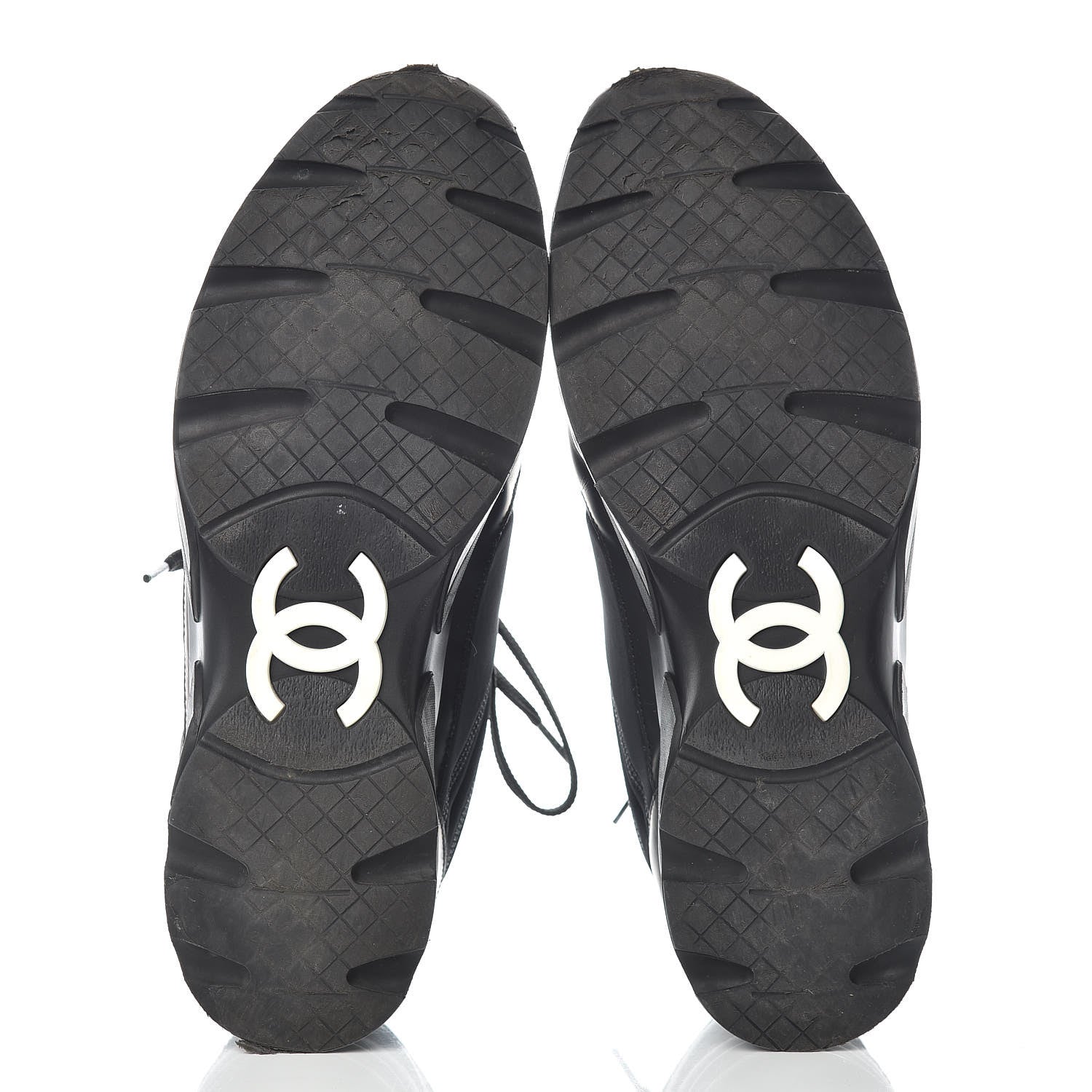 Chanel Lycra Fabric CC Sneakers 41 Black 7 of 13