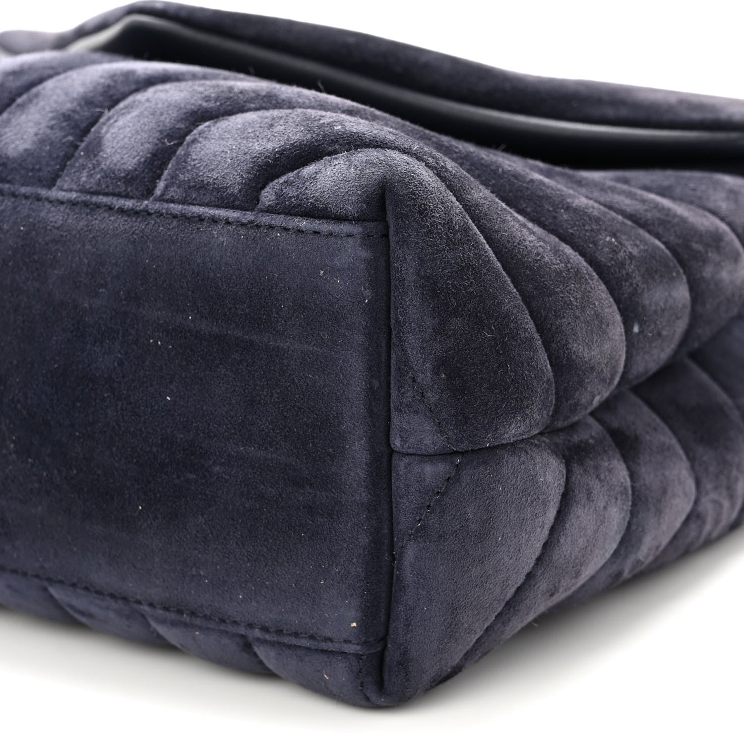 Saint Laurent Velvet Y Quilted Monogram Small Loulou Chain Satchel Medium Blue 9 of 10
