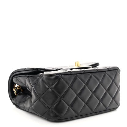 Chanel Lambskin Quilted Mini Pearl Crush Flap Black 4 of 10