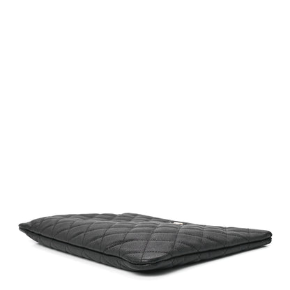 Chanel Caviar Quilted Medium Cosmetic Case Black 9 of 11