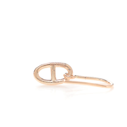 Hermes 18K Rose Gold Ronde Chaine d'Ancre Drop Earrings 3 of 4