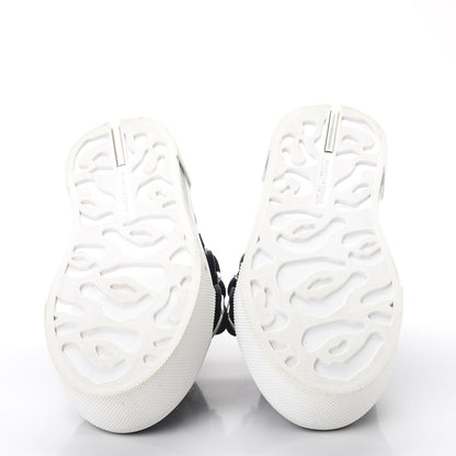 Alexander McQueen Velvet Crystal Moon Embellished Stars Buckles Platform Sneakers 40 Blue 7 of 17