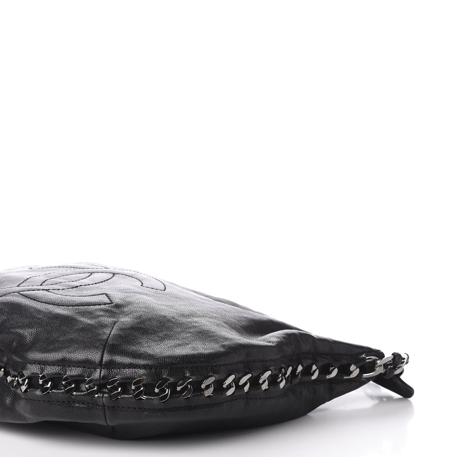 Chanel Glazed Caviar Modern Chain Hobo Black 10 of 15