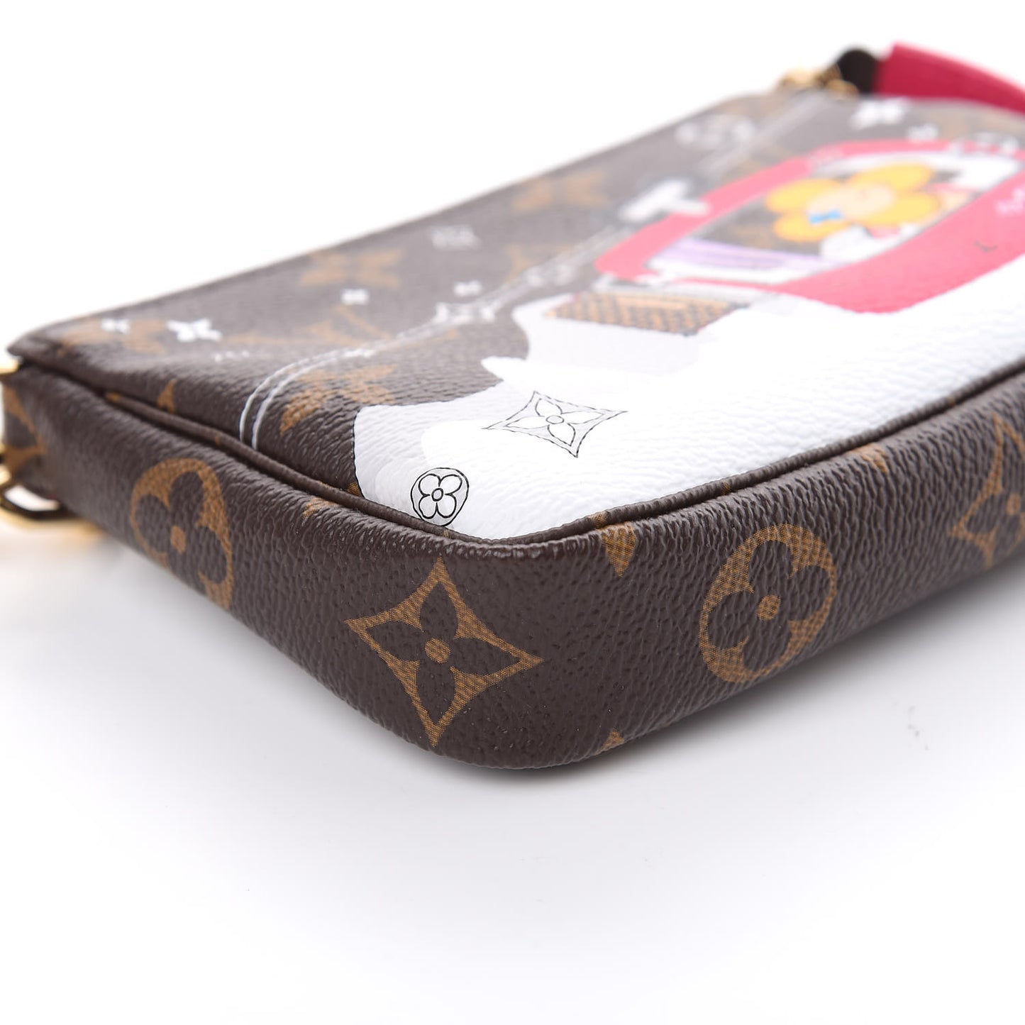 Monogram 2019 Christmas Animation Mini Courchevel Pochette Accessories Fuchsia