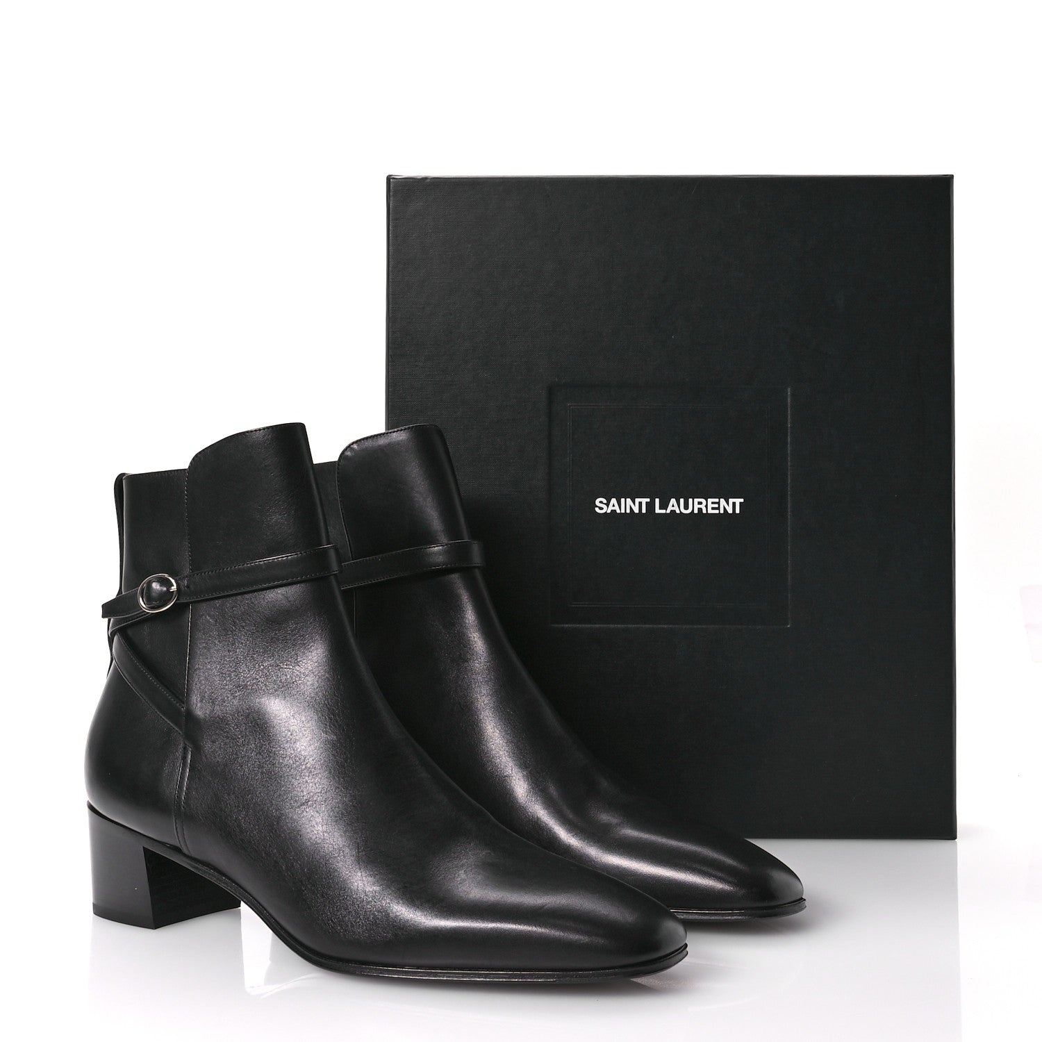 Saint Laurent Calfskin Mens Terry 45 Boots 43 Black 9 of 10