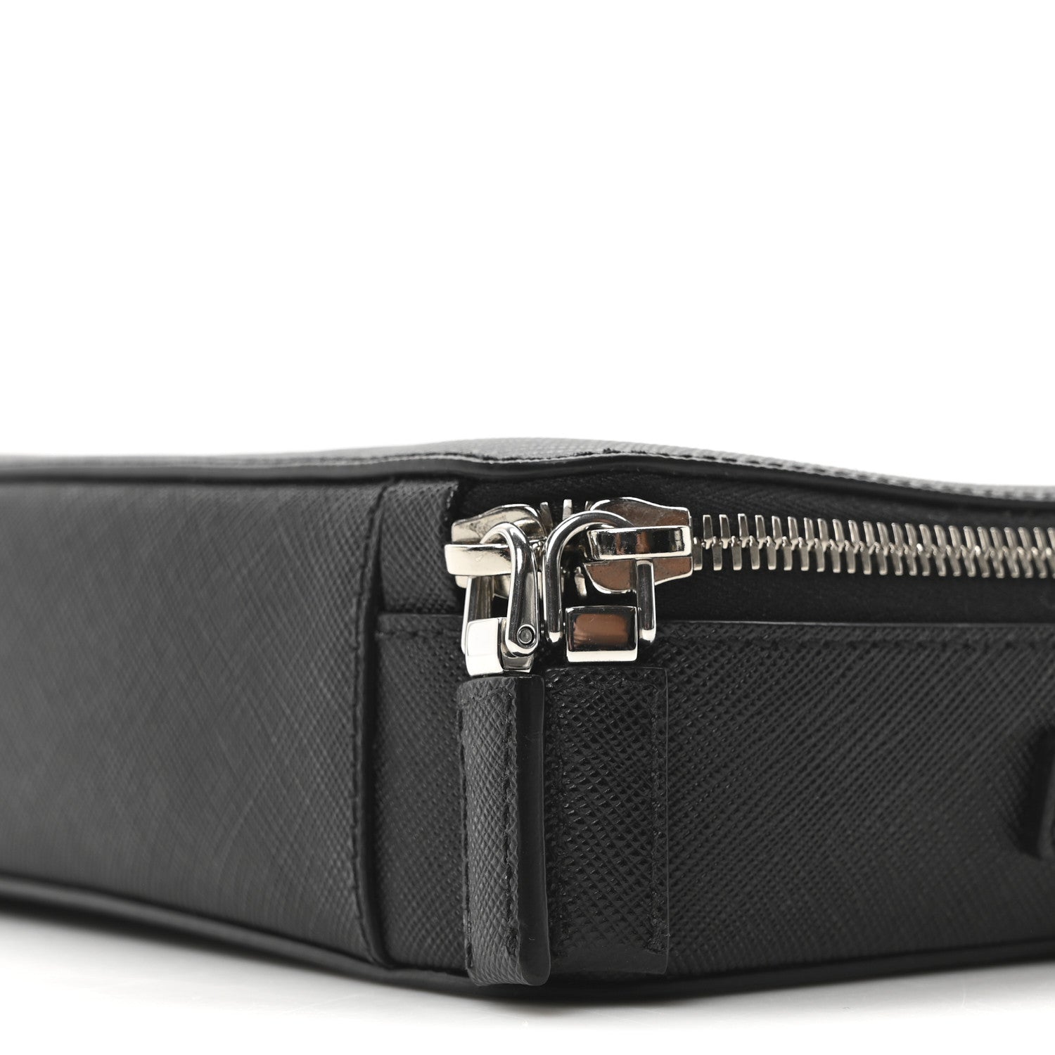Prada Saffiano Travel Small Brique Crossbody Bag Black 9 of 9